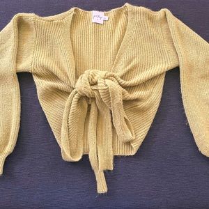 SOLD Princess Polly green wrap sweater